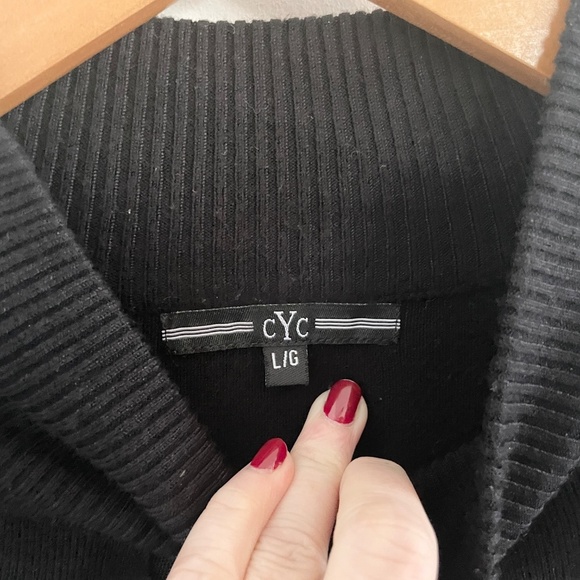 Vintage Y2K Knit Sweater Sheer mesh Burnout Velvet sleeve Damask Goth Black L - Picture 10 of 15